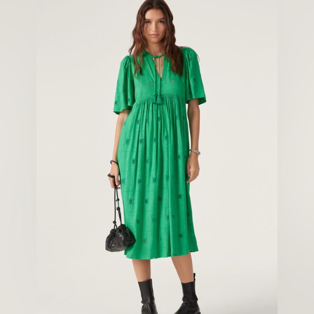 Green Ba&sh Romy Midi Dress